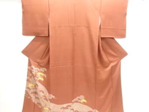 松模様刺繍一つ紋色留袖